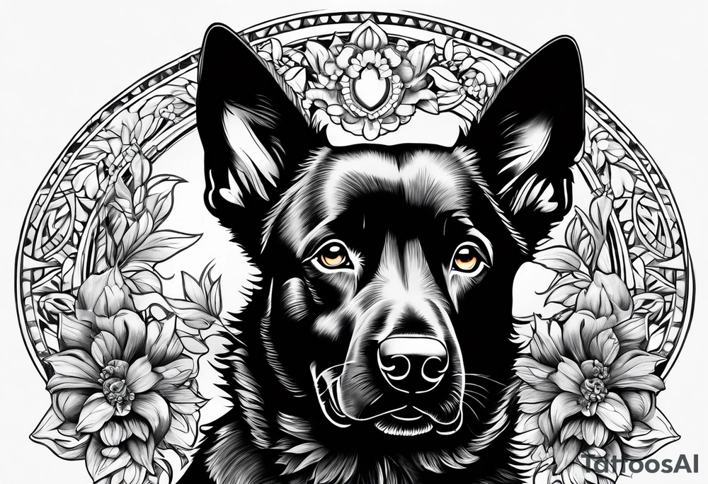 Belgian malinois, Scottish terrier, border collie, papillon tattoo idea