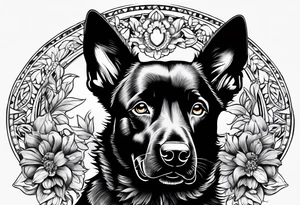 Belgian malinois, Scottish terrier, border collie, papillon tattoo idea