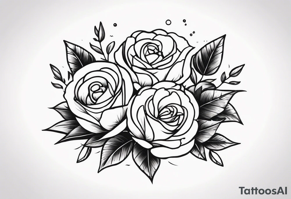 Zwei Rosen mit Leuchtturm tattoo idea