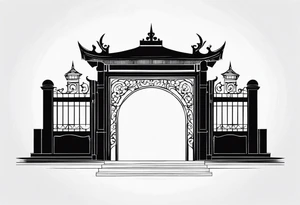 gate vector tattoo idea