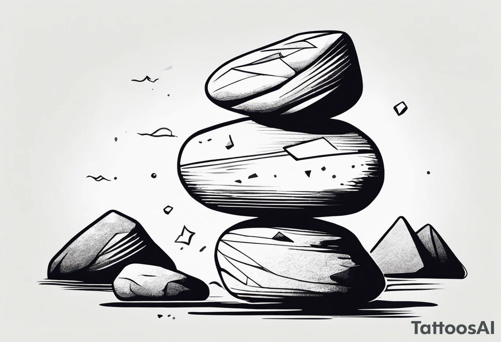 Rocks stacked on top of each other tattoo idea