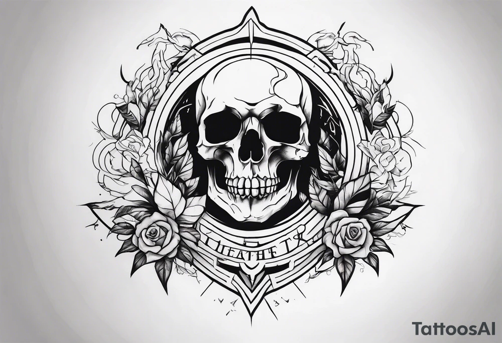 Deathcore style on chest tattoo idea