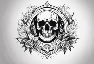 Deathcore style on chest tattoo idea