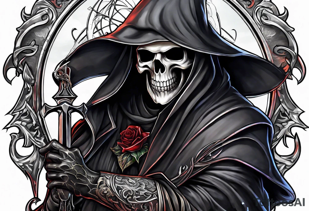 Reaper with in his hands the world tattoo idea