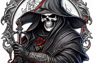 Reaper with in his hands the world tattoo idea