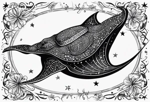 Stingray with stars tattoo idea