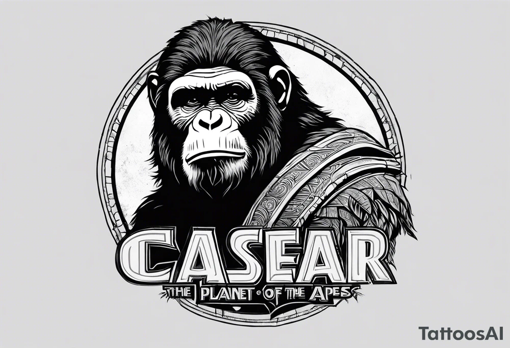Caeser from the movie planet of the apes tattoo idea