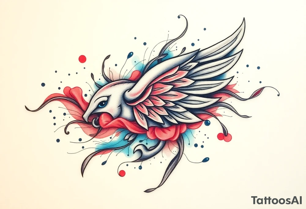A tatuagem deve expressar força, liberdade e conexão com a multiplicidade da vida, incorporando elementos abstratos e fluidos, com linhas que sugiram movimento e transformação contínua. Evite clichês e busque um design original e significativo. Utilize técnicas de miimalismo, pontilhismo e aquarela. tattoo idea