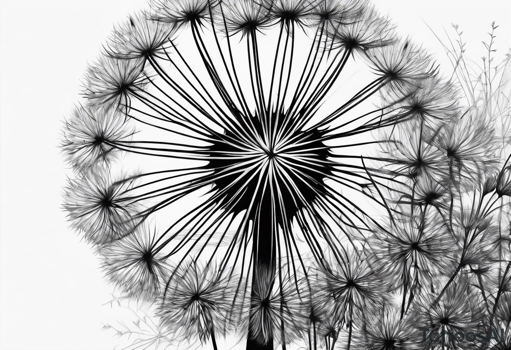 Blown Dandelion tattoo idea