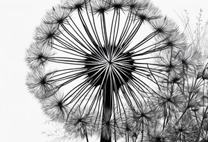 Blown Dandelion tattoo idea