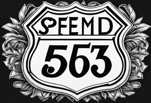 45 mph speed limit sign tattoo idea