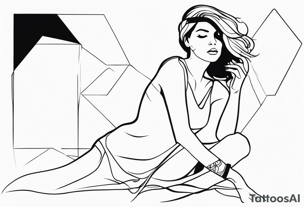 naked woman tattoo idea