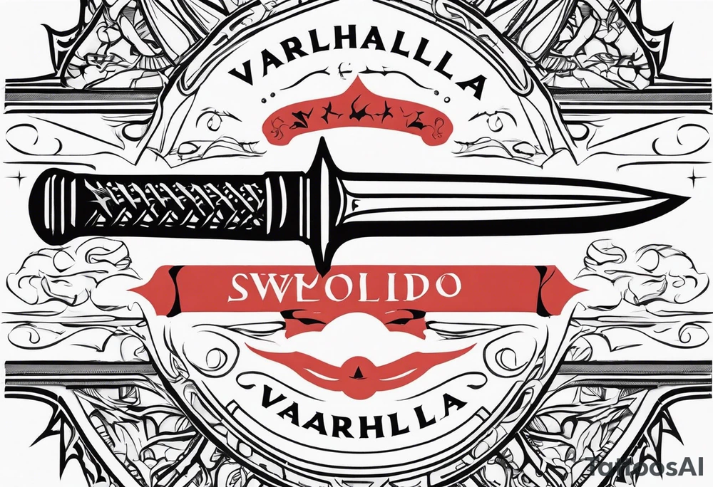Valhalla soldier sword tattoo idea