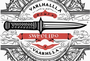 Valhalla soldier sword tattoo idea