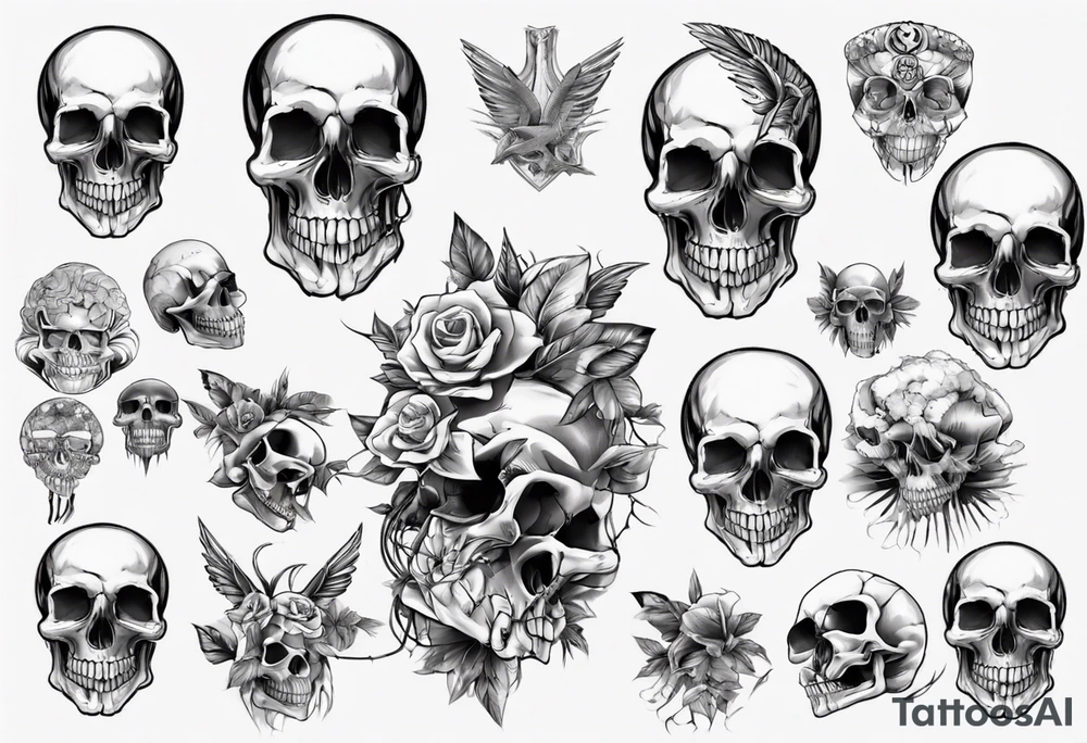 skull for back tattoo idea