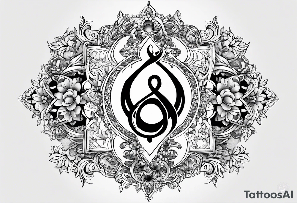 The words “Even If” and infinity symbol tattoo idea