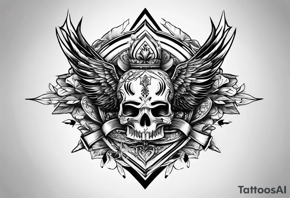 W with arrows tattoo idea