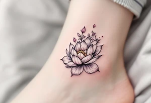 希望 (xīwàng, “hope”) in sunrise pink matches lotus flowers to convey rebirth and inner light. tattoo idea