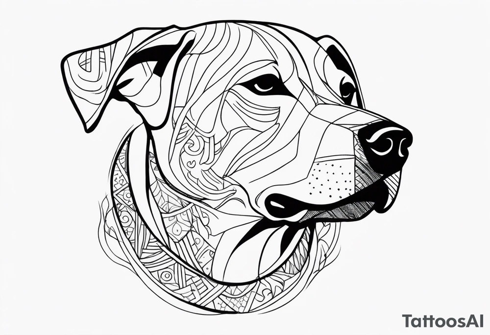 DOG AND PERSON tattoo idea