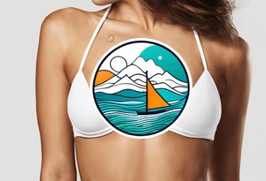 a logo for a bikini brand called Yaraí. Simple logo and unique symbolizing the meaning "lively waters" simpler than that . something that can be drawn but is unique tattoo idea