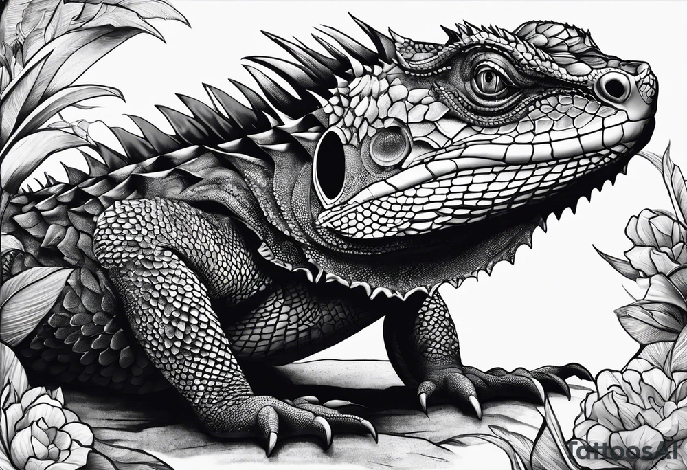 tuatara tattoo idea