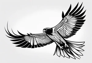 hawk soaring tattoo idea