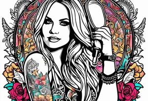 Miranda lambert with microphone tattoo idea