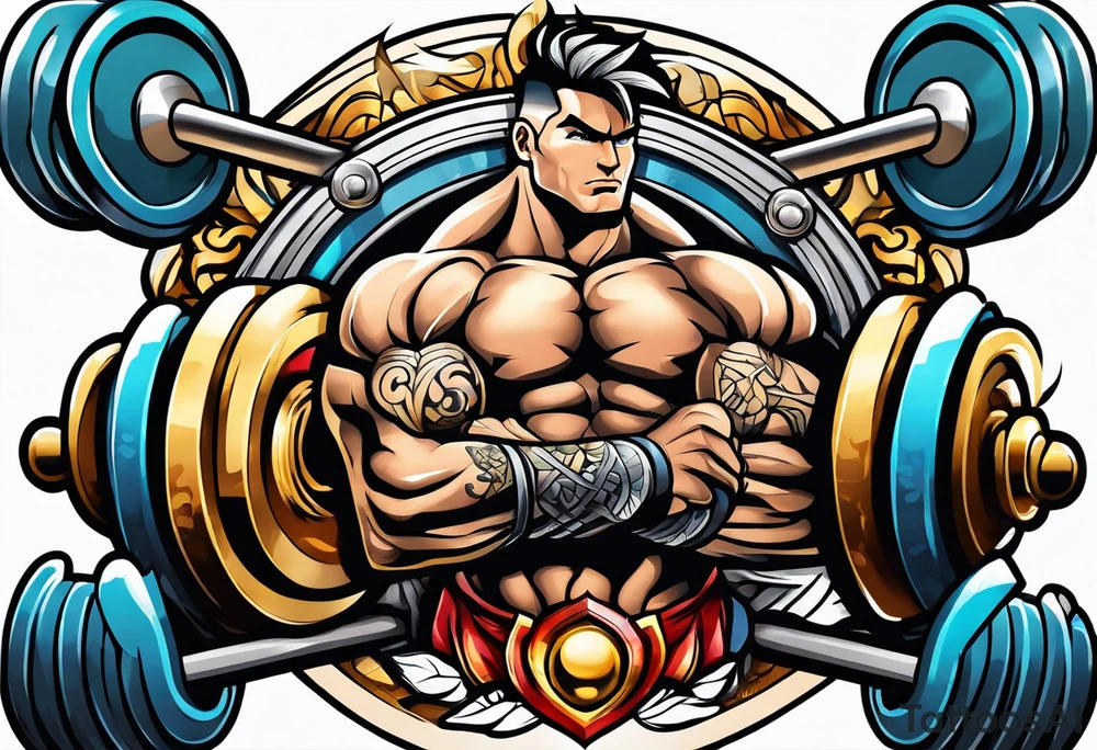 Barbell tattoo idea