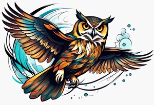Owl Element Mage tattoo idea