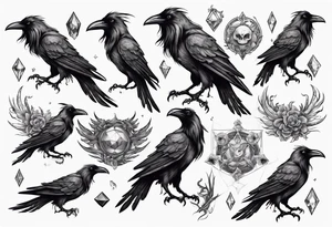 The Demon Raven Stolas, a Prince of Hell who is obsessed with gems, knowledge of astrology and poisonous plants. tattoo idea