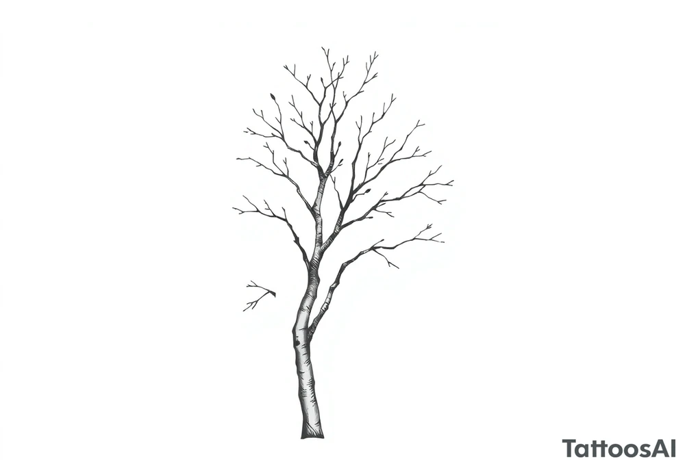 birch tree tattoo idea