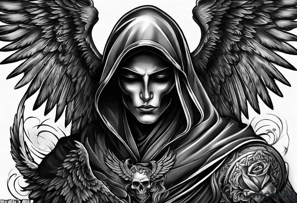 fallen angel reaper tattoo idea