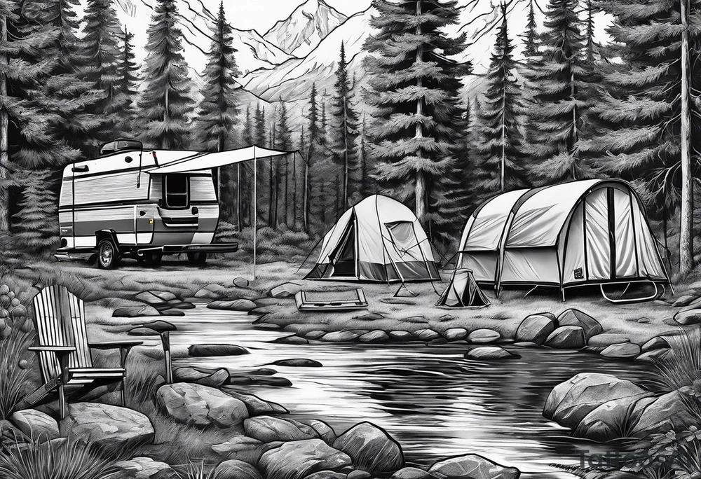 camp chairs
camp fire tattoo idea