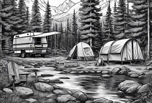 camp chairs
camp fire tattoo idea