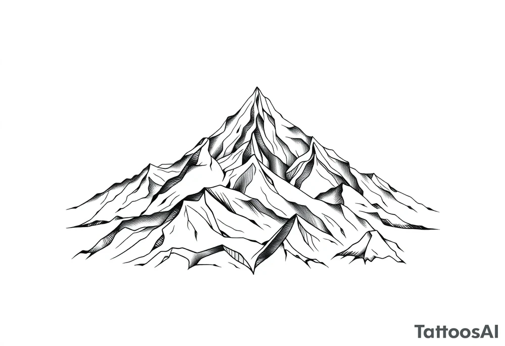 Mountain range tattoo idea