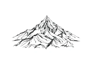 Mountain range tattoo idea