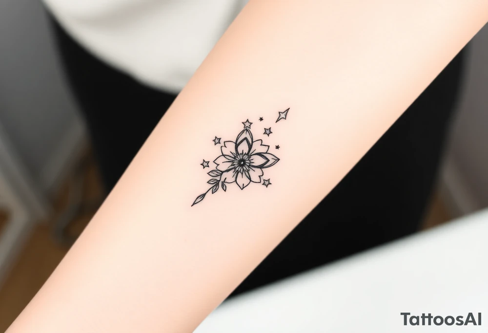 Capricorn starsign  10x10 cm 

Flowers or stars tattoo idea