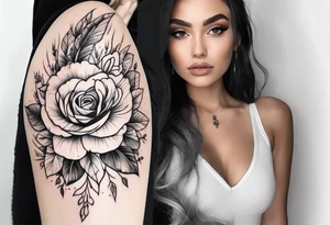 Girly fine line tattoo idea