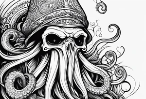 death rock squid tattoo idea