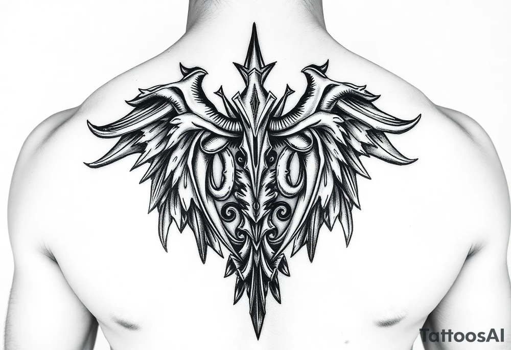 Бесконечность в сердце с двумя буквами М tattoo idea