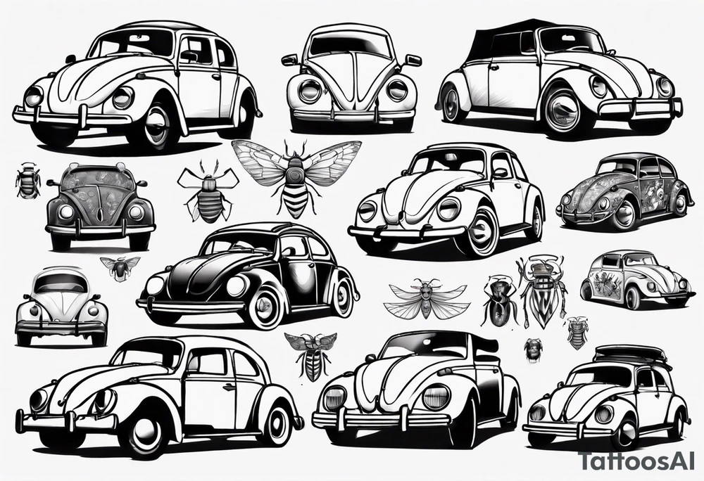 VW bug convertible tattoo idea
