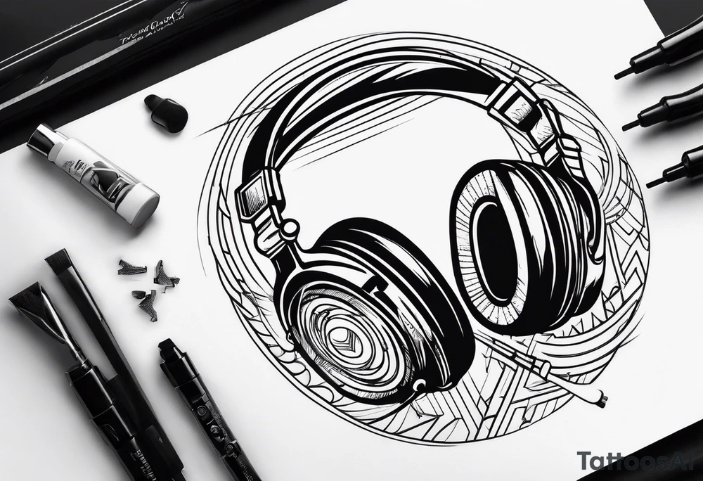 Music lights sound engeneering tattoo idea