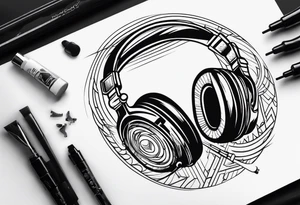 Music lights sound engeneering tattoo idea