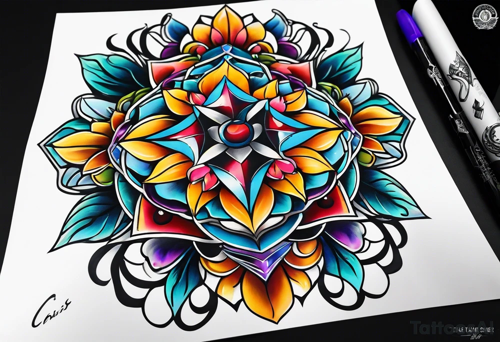 Knee tattoo tattoo idea