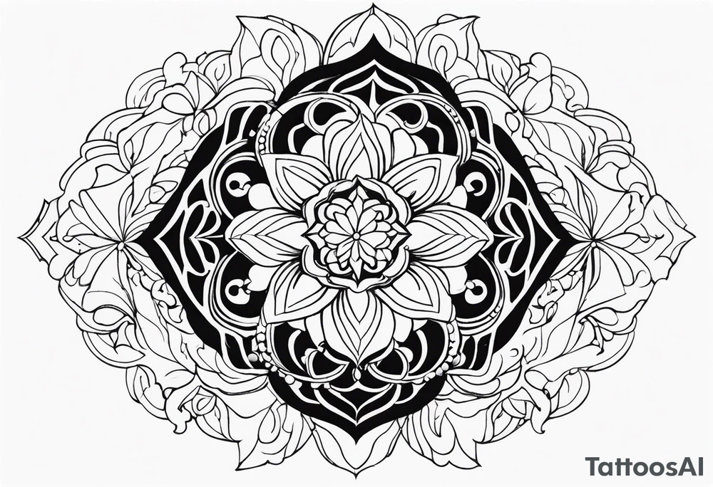 Divinely feminine spiritual tattoo idea