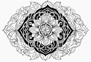 Divinely feminine spiritual tattoo idea