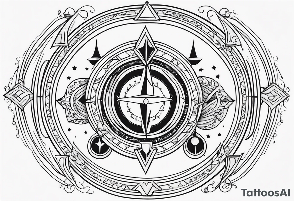 sagittarius sign with designs surrounding it tattoo idea sagittarius sign with designs surrounding it tattoo idea
