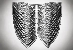 Dragonscale Leg armor symmetrical tattoo idea