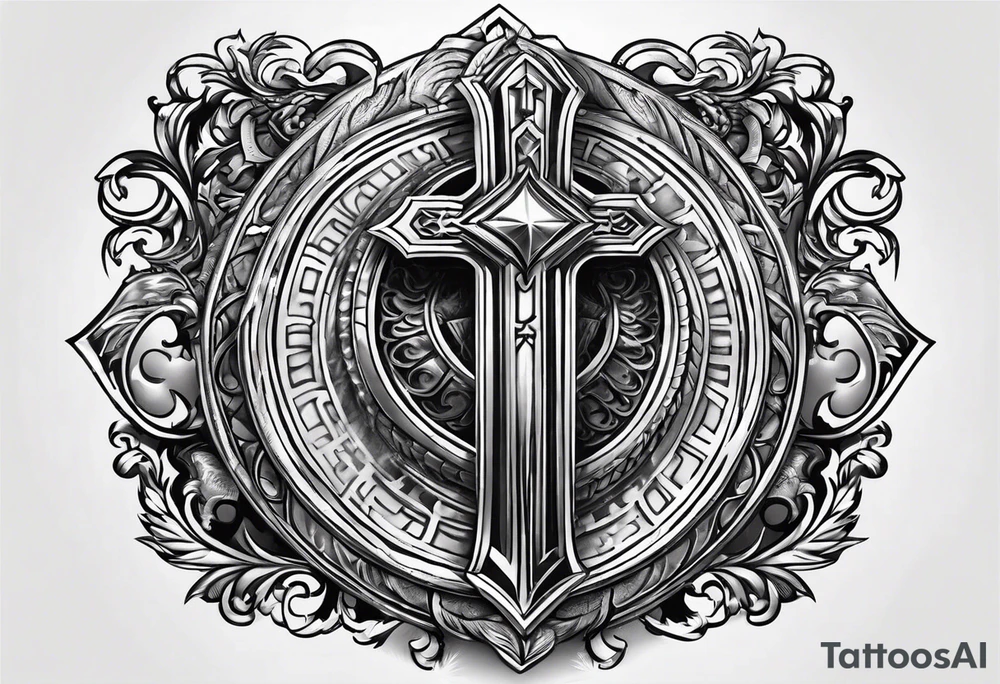 shield of god tattoo idea