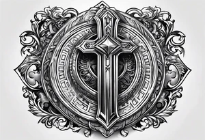 shield of god tattoo idea